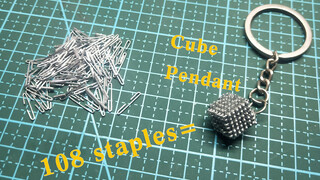 [DIY]Membuat liontin kubus dengan staples