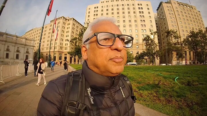 walking through the streets of Santiago, Chile