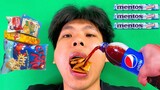 Coca Cola, Different Snacks and Jelly, Fanta, Pepsi and Mentos In the mouth| Experiment Hole