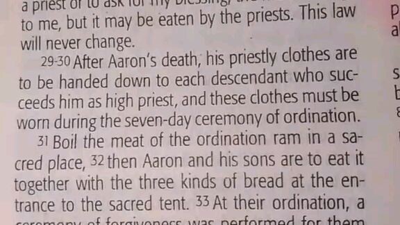 Daily Verse.        Exodus 29:31-34