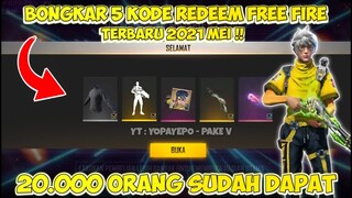 BONGKAR 5 KODE REDEEM FREE FIRE TERBARU 2021 HARI INI MEI - GARENA FREE FIRE !!