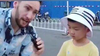 Street interview with a 4-year-old Chinese child