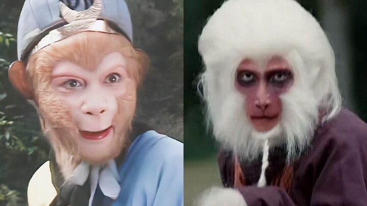 Old Sun Wukong with the staff vs. modern Sun Wukong with the staff: Does a monkey need to wave his h