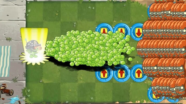PvZ 2 100 Tanaman Bertarung Melawan 100 Zombi – Semua Tanaman Level 1 Melawan Zombi Hantu Musim Pana