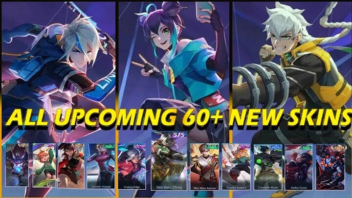 MOBILE LEGENDS NEW SKIN - all upcoming 60 new skins 2022 - skin baru yang akan datang 2022 mlbb.