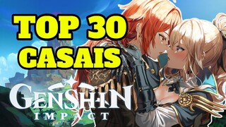 TOP 30 CASAIS DO GENSHIN IMPACT!!