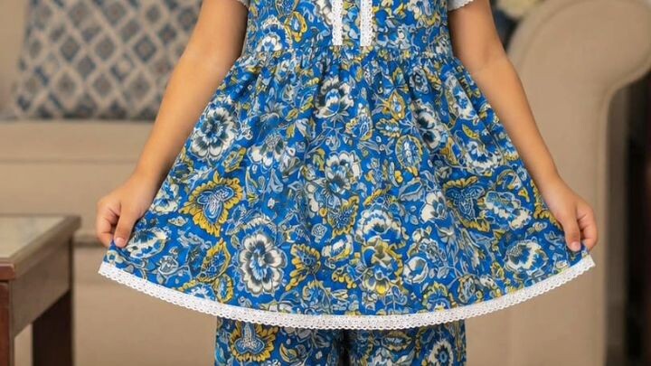 👗 Girls Fancy Top & Plazo Set 👗Brand: SW-EAT KIDS✨ Premium Fashion Collection for Girls ✨🧵 Fabric