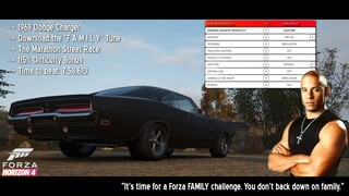 Dom Toretto's 69' Charger VS FH4's The Marathon Street Race | Myogi's FH4 Community Family Challenge