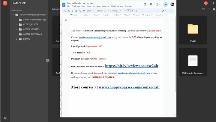 Advanced Direct Response Editor Training | $25
