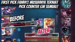 FIRST PICK FANNY!! DI BILANG DARAT AUTO NGAMUK MESKI LAWAN COUNTER FANNY SEMUA!!