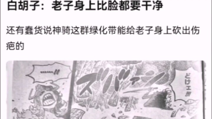 白胡子：老子身上比脸都要干净【海贼王!】
