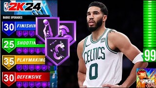 6'8 JAYSON TATUM BUILD HAS 94 MID-RANGE, 89 DRIVING DUNK, AND 87 PERIMETER DEF - 2K24 ARCADE EDITION