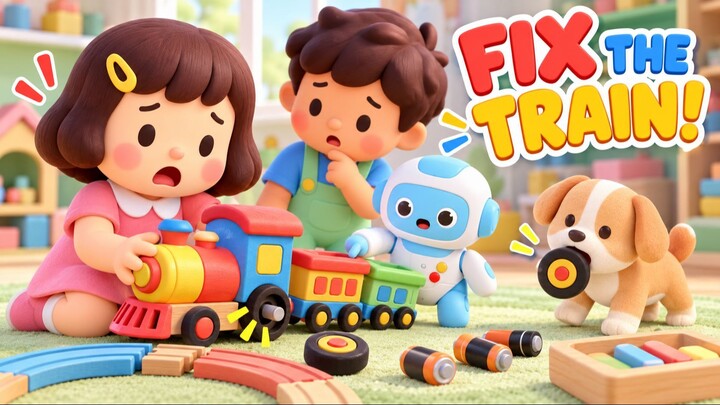 Lulu’s Broken Toy Train 🚂 | Fix The Train Song for Kids | Nursery Rhymes