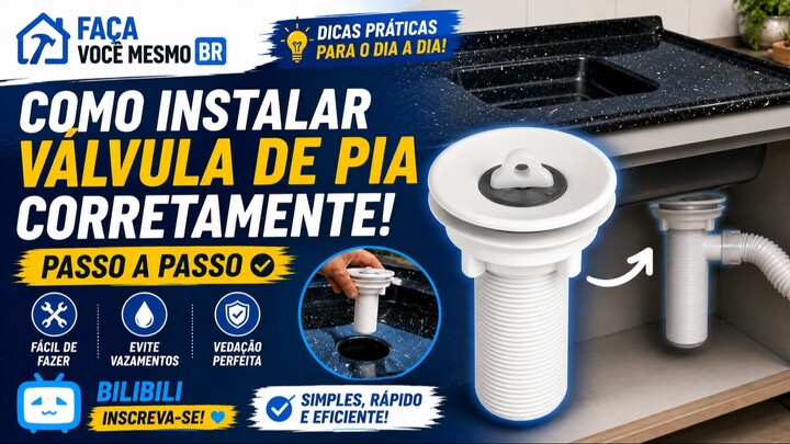 como instalar valvula de pia .
