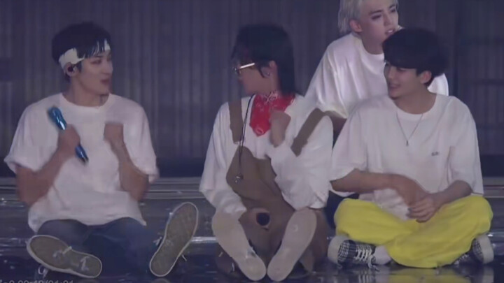 互相打气的体弱无力三人组，坐着都要跳完〈尹净汉全圆佑徐明浩〉