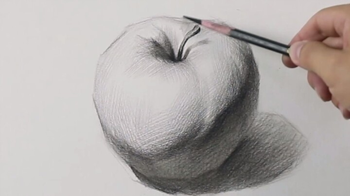 静物素描—苹果