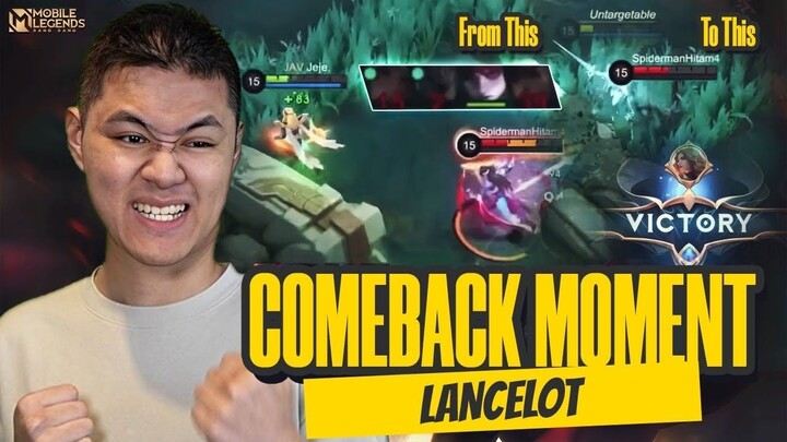 KETIKA HAMPIR KALAH TAPI LANCELOT JEJE LANGSUNG BIKIN COMEBACK - Mobile Legends