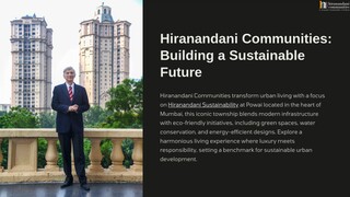 Hiranandani Communities: Building a Sustainable Future