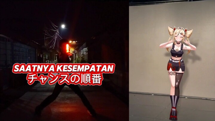 AKU COLLAB BERSAMA VTUBER TERKENAL😱 - Saatnya Kesempatan ft Pia Meraleo from JKT48V【Dance x ヲタ芸】