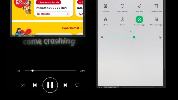 kalau kuota banyak mah nyalain data, mode jangan ganggu lanjut nonton anime deh...#setuju_gak😁😆