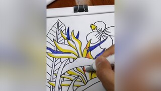 hoa thiên điểu nhiệt tình stayhomecovid19 stayhomechallenge drawingart drawingfollowers drawing duacovydi birdofparadiseflower hoathiendieu