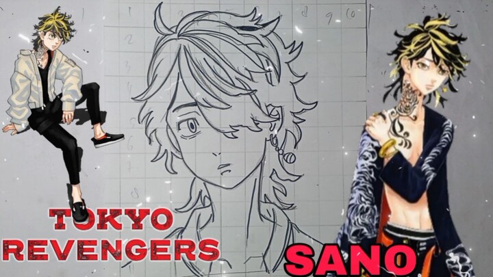 menggambar anime Tokyo revengers sano