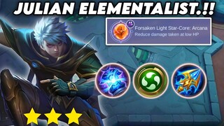 IMMORTAL JULIAN ELEMENTALIST WITH STAR CORE ARCANA.!! MAGIC CHESS MOBILE LEGENDS