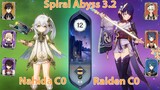 Nahida C0 DPS & Raiden C0 National - Genshin Impact 3.2 - Showcase - Spiral Abyss