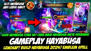 CARA MAIN HAYABUSA META SEKARANG❗GINI COMBO HAYABUSA❗BUILD HAYABUSA TERSAKIT 2024❗GAMEPLAY HAYABUSA