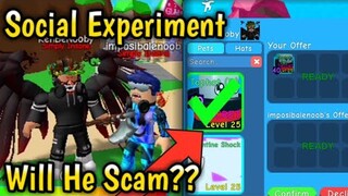 SCAMMER Social Experiment in Bubblegum Simulator! (Roblox)