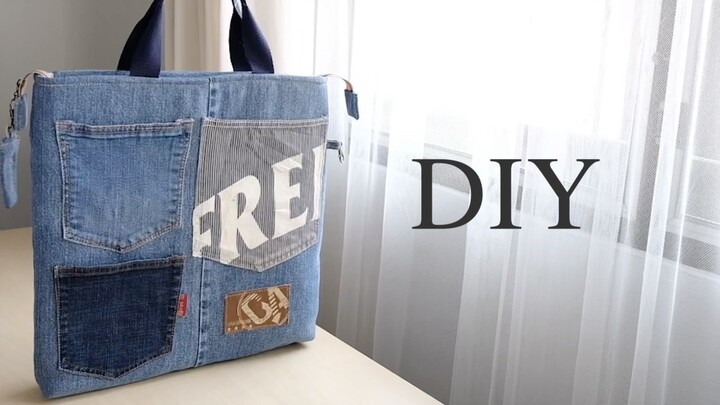 How to make recycled denim bag | sewing | easy | tutorial