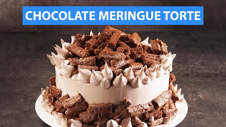 CHOCOLATE MERINGUE TORTE YANG ELEGAN #CaraMembuat