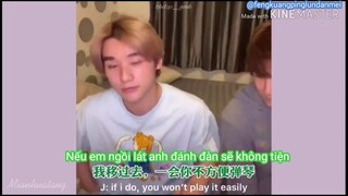 [Vietsub] [JoongNine] [Livestream] Lấy chăn che lại rồi ngồi ra sau lưng anh đi