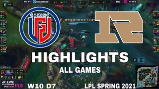 Highlight LGD vs RNG All Game LPL Mùa Xuân 2021 LPL Spring 2021 LGD Gaming vs Royal Never Give Up