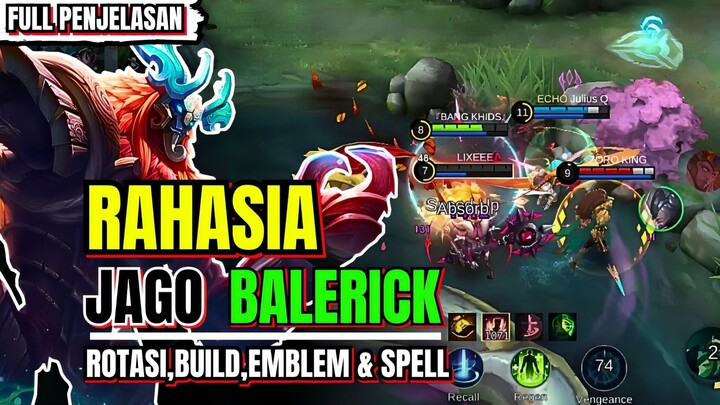 RAHASIA JAGO BALERICK || BALERICK BEST BUILD 2024.MLBB/MOBILE LEGENDS