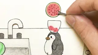 [Remix]Stop motion animation of making a watermelon smoothie