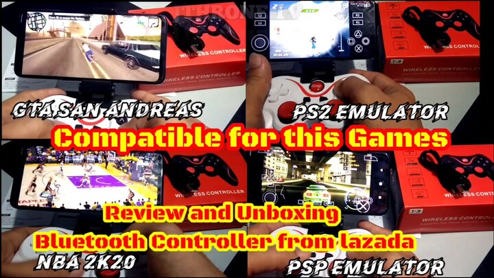 Unboxing bluetooth gamepad controller