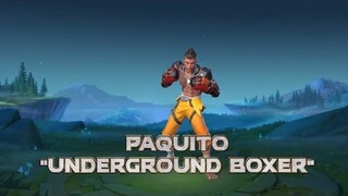 Paquito "Underground Boxer" Gameplay Part 1"MLBB PAQUITO New Skin