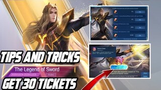 HOW TO GET 30 TICKETS IN LANCELOT SWORDMASTER EVENT MOBILE LEGENDS BANG BANG (PART1)