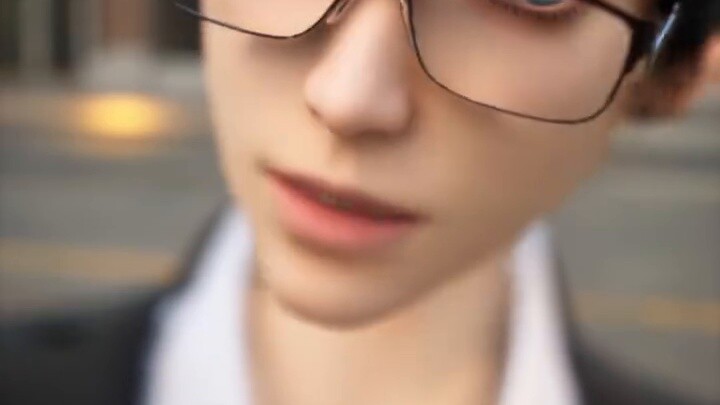 Abstract anchor develops handsome guy