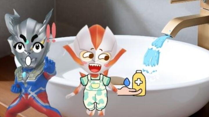 Ultraman Toy Story: Ultraman Grigio kecil kehabisan cairan pembersih tangan dan yogurt