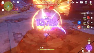 Genshin Impact - Keqing  Mona Bennett buff đánh cây lửa