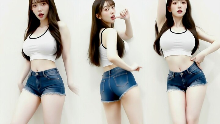 ❤️~ Just Love It: Hot Pink Denim Shorts - Vertical Format, Two Versions