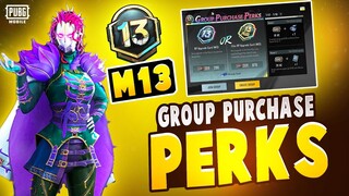 GROUP PURCHASE PERKS ROYAL PASS M13 | GROUP PURCHASE PERK NEW EVENT PUBG MOBILE