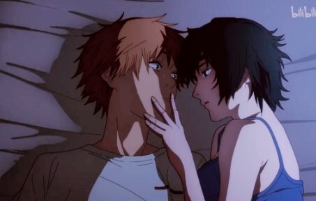 "Adegan terkenal! Cium dulu lalu pukul dasar. Himeno-senpai sangat bagus 8~"