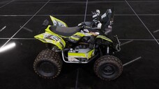 Quad Yamaha raptor 700 in Dakar Desert Rally. Yamaha racing SMX Dragon