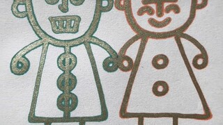 超有趣的#丁老头和丁老太 ，小时侯的回忆，教宝宝画起来吧！#简笔画 #童年回忆