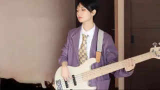 A girl covered Queen's "Another One Bites The Dust" with bass