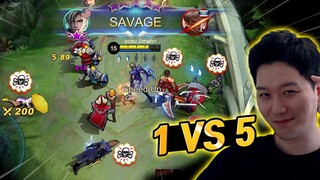 Gosu General's Amazing Savage Epic comeback  Season22 Only Solo Rank.12 | Mobile Legends Aamon