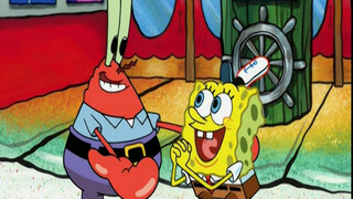 In order to get a dollar from SpongeBob, Crab built a movie theater